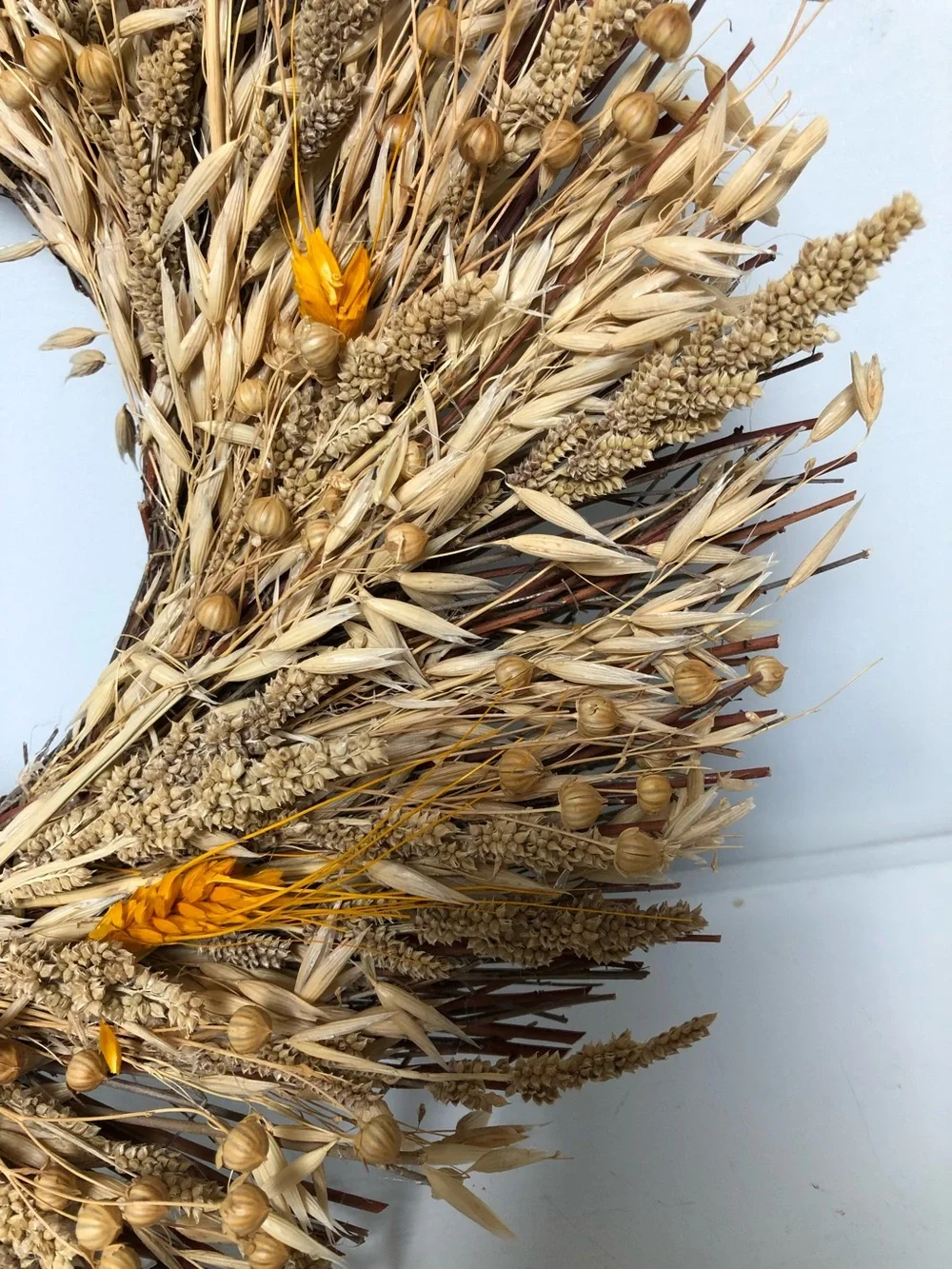 Autumn Fall Natural Wheat Wreath
